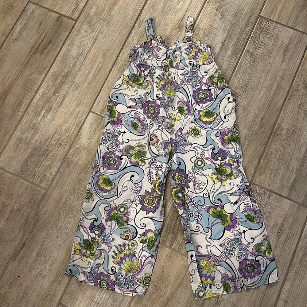 Janie and Jack Floral Wide Leg Jumpsuit